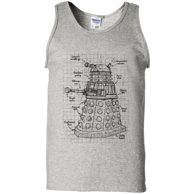 T-Shirts Ash / S Dalek Plan Men's Tank Top