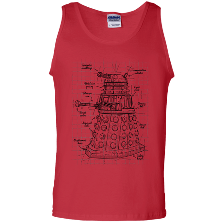 T-Shirts Red / S Dalek Plan Men's Tank Top