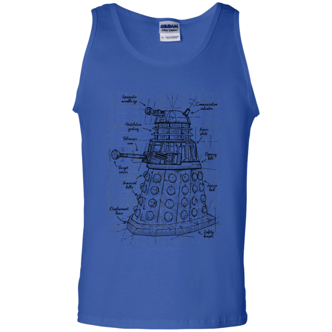 T-Shirts Royal / S Dalek Plan Men's Tank Top