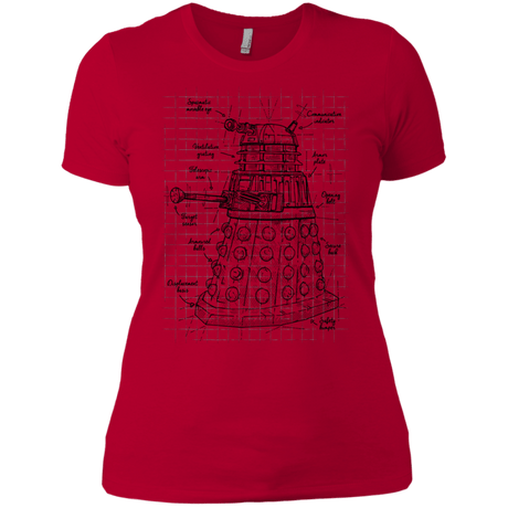 T-Shirts Red / X-Small Dalek Plan Women's Premium T-Shirt