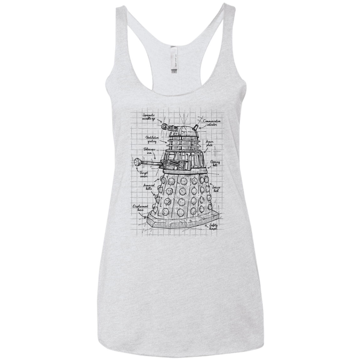 T-Shirts Heather White / X-Small Dalek Plan Women's Triblend Racerback Tank