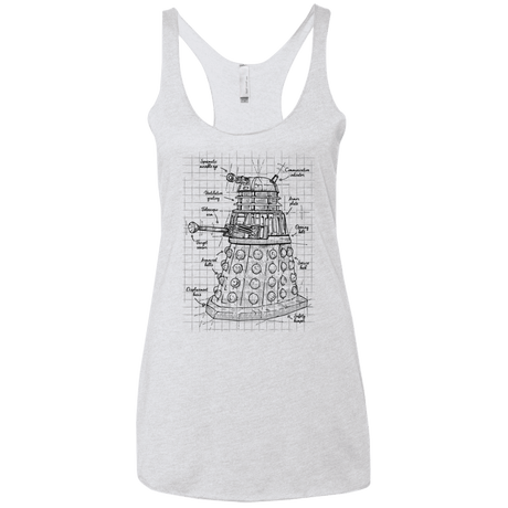 T-Shirts Heather White / X-Small Dalek Plan Women's Triblend Racerback Tank