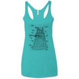 T-Shirts Tahiti Blue / X-Small Dalek Plan Women's Triblend Racerback Tank