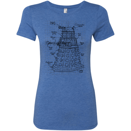T-Shirts Vintage Royal / S Dalek Plan Women's Triblend T-Shirt