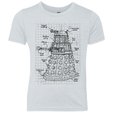 T-Shirts Heather White / YXS Dalek Plan Youth Triblend T-Shirt