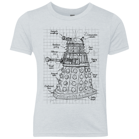 T-Shirts Heather White / YXS Dalek Plan Youth Triblend T-Shirt