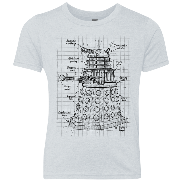 T-Shirts Heather White / YXS Dalek Plan Youth Triblend T-Shirt