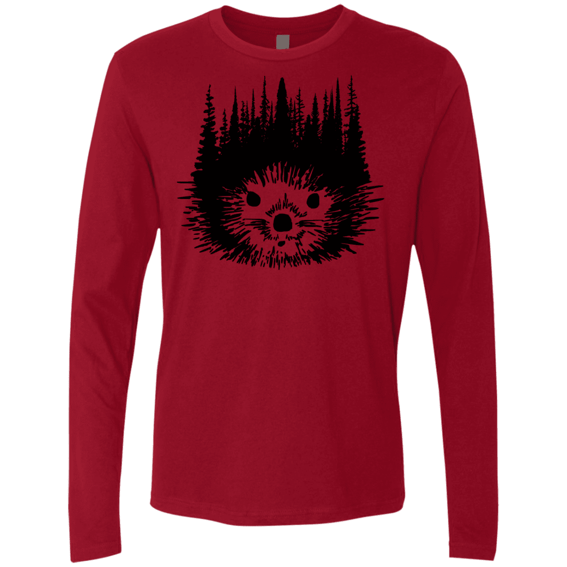 T-Shirts Cardinal / S Dam Beaver Men's Premium Long Sleeve