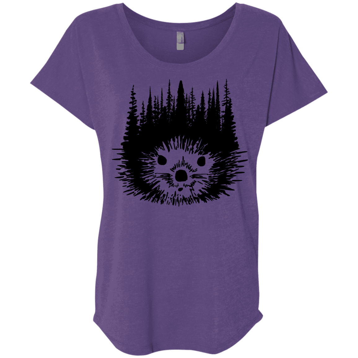 T-Shirts Purple Rush / X-Small Dam Beaver Triblend Dolman Sleeve