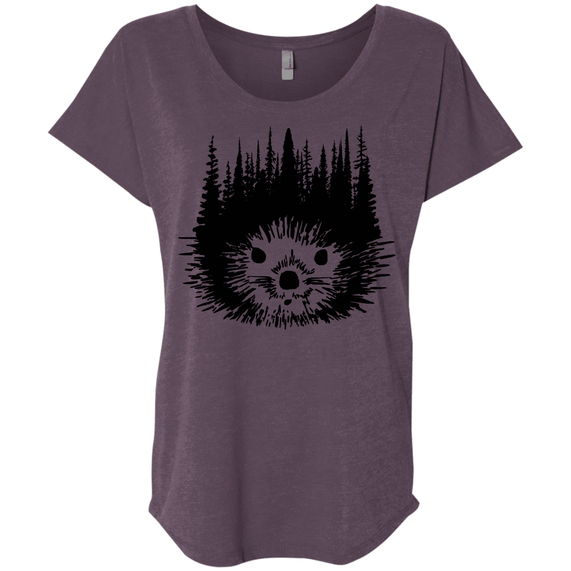 T-Shirts Vintage Purple / X-Small Dam Beaver Triblend Dolman Sleeve