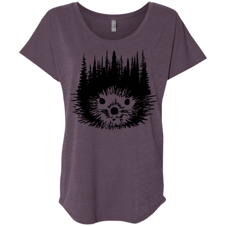 T-Shirts Vintage Purple / X-Small Dam Beaver Triblend Dolman Sleeve