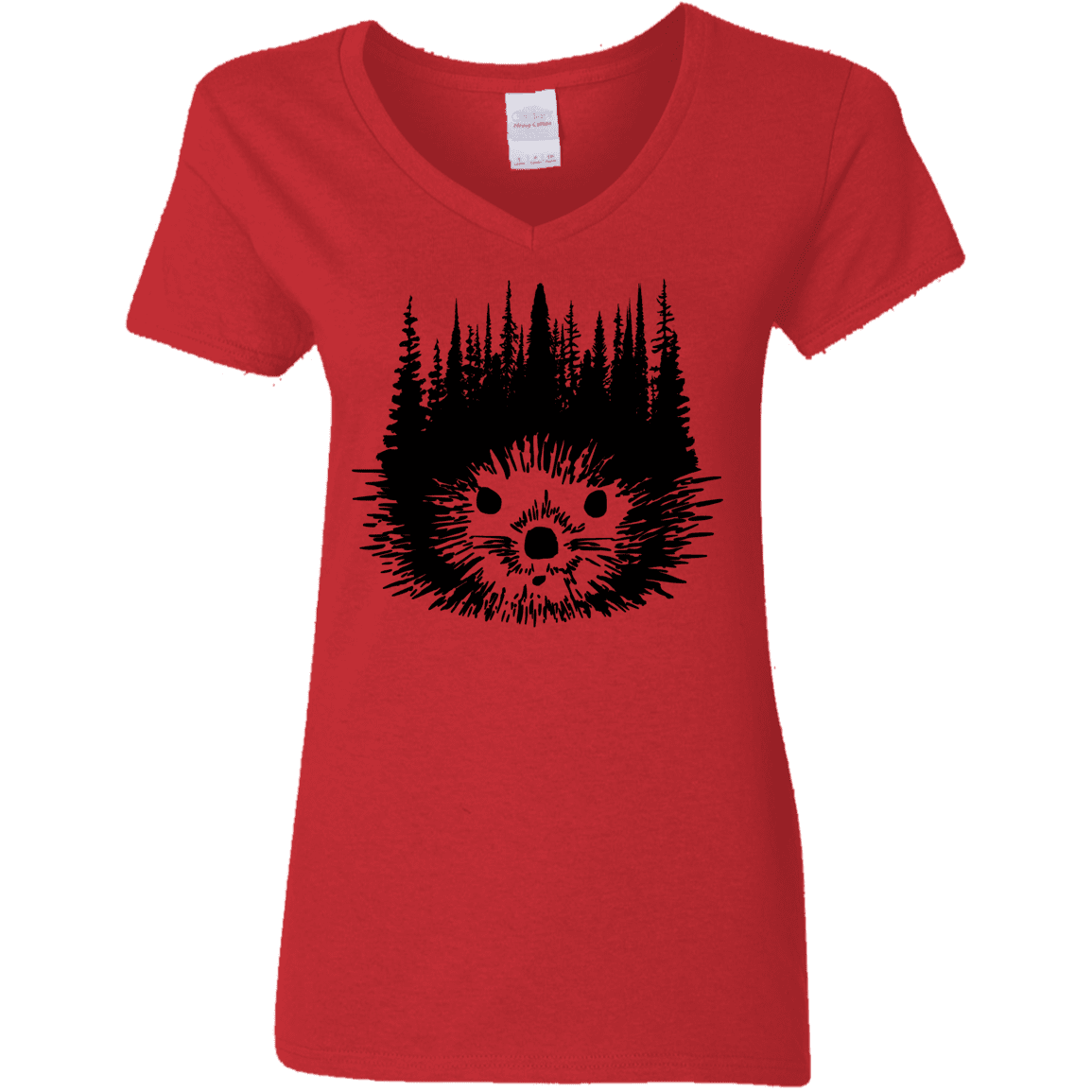 T-Shirts Red / S Dam Beaver Women's V-Neck T-Shirt