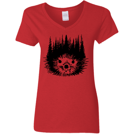 T-Shirts Red / S Dam Beaver Women's V-Neck T-Shirt