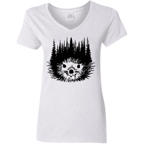 T-Shirts White / S Dam Beaver Women's V-Neck T-Shirt