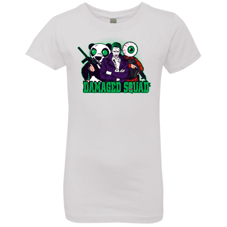 T-Shirts White / YXS Damaged Squad Girls Premium T-Shirt
