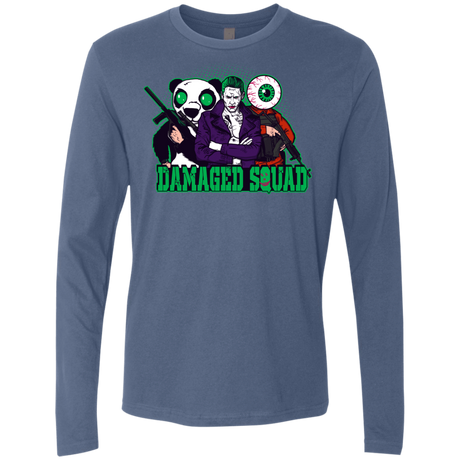 T-Shirts Indigo / Small Damaged Squad Men's Premium Long Sleeve