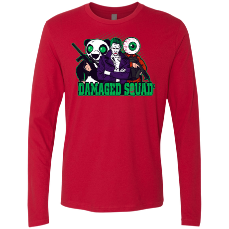 T-Shirts Red / Small Damaged Squad Men's Premium Long Sleeve