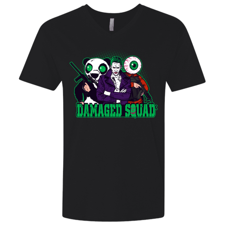 T-Shirts Black / X-Small Damaged Squad Men's Premium V-Neck