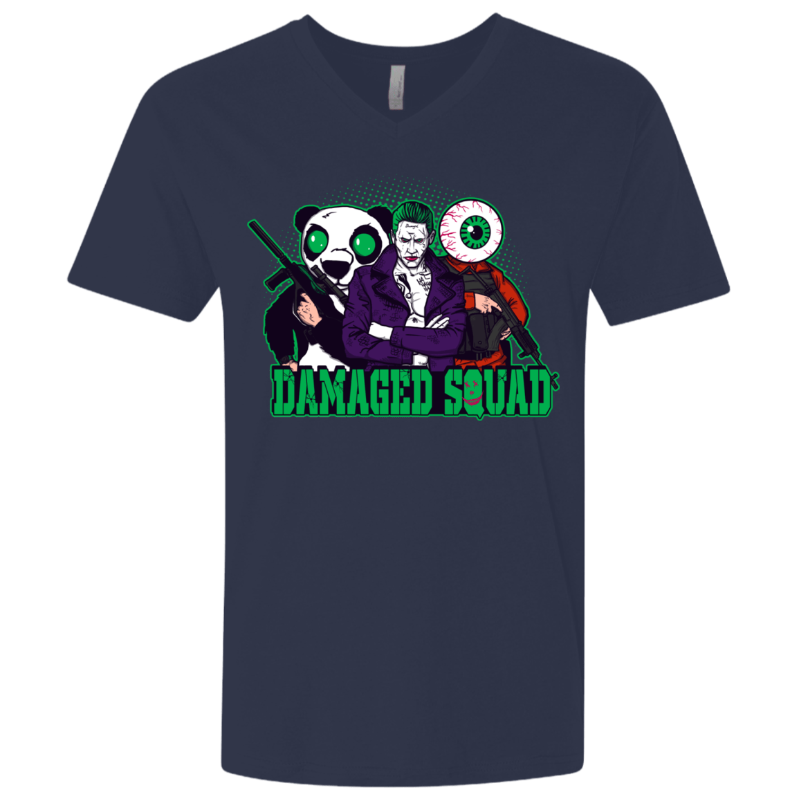 T-Shirts Midnight Navy / X-Small Damaged Squad Men's Premium V-Neck
