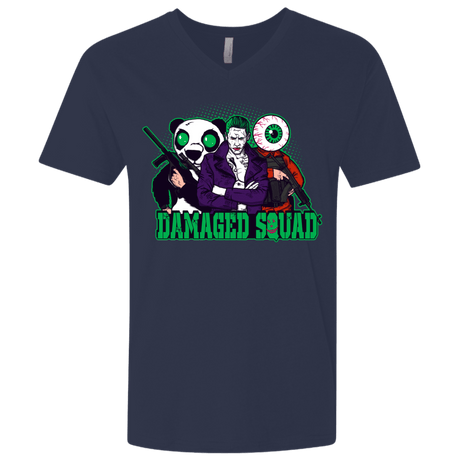 T-Shirts Midnight Navy / X-Small Damaged Squad Men's Premium V-Neck