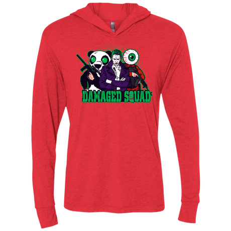 T-Shirts Vintage Red / X-Small Damaged Squad Triblend Long Sleeve Hoodie Tee