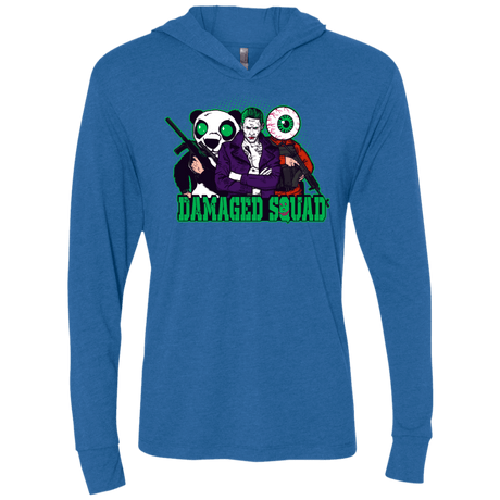 T-Shirts Vintage Royal / X-Small Damaged Squad Triblend Long Sleeve Hoodie Tee