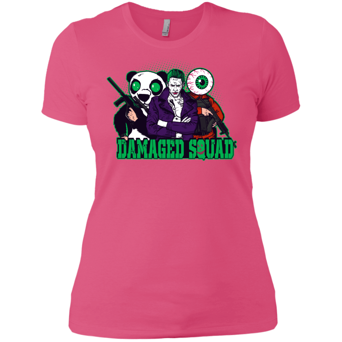 T-Shirts Hot Pink / X-Small Damaged Squad Women's Premium T-Shirt