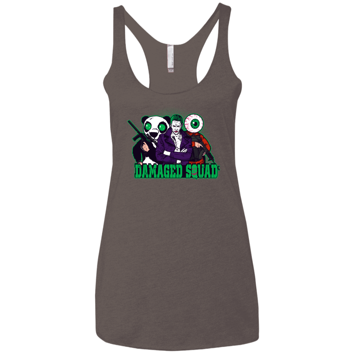 T-Shirts Macchiato / X-Small Damaged Squad Women's Triblend Racerback Tank