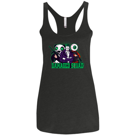T-Shirts Vintage Black / X-Small Damaged Squad Women's Triblend Racerback Tank