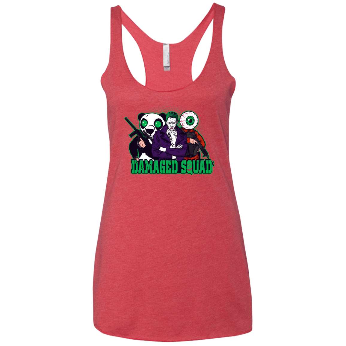 T-Shirts Vintage Red / X-Small Damaged Squad Women's Triblend Racerback Tank