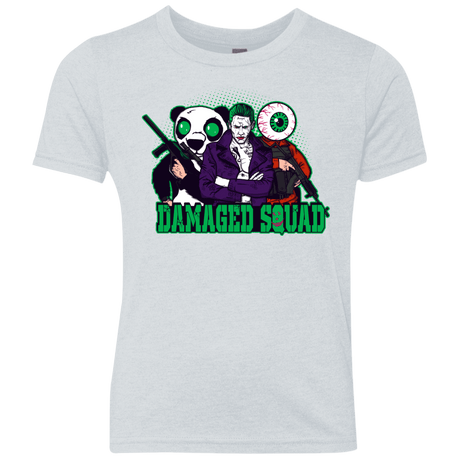 T-Shirts Heather White / YXS Damaged Squad Youth Triblend T-Shirt