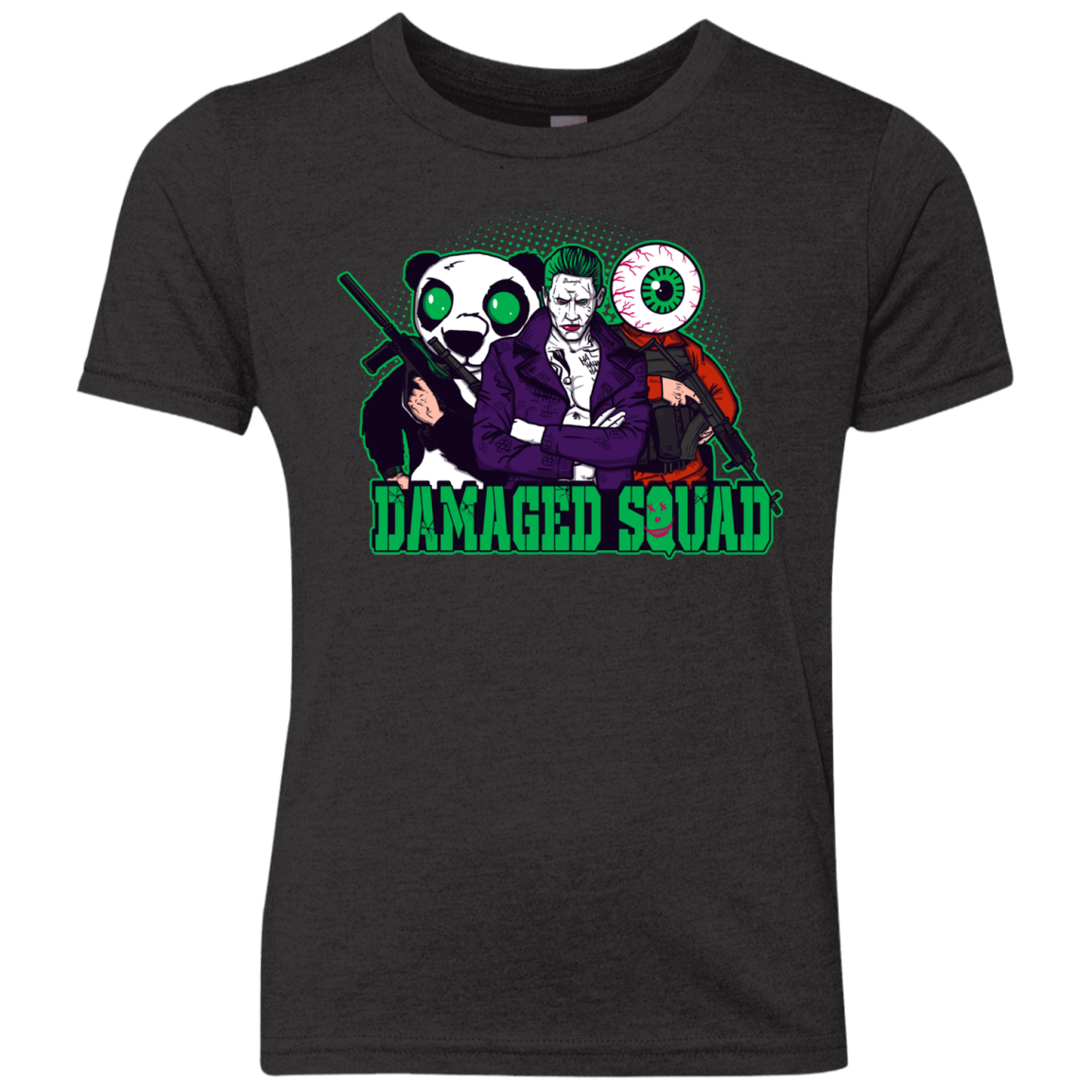 T-Shirts Vintage Black / YXS Damaged Squad Youth Triblend T-Shirt