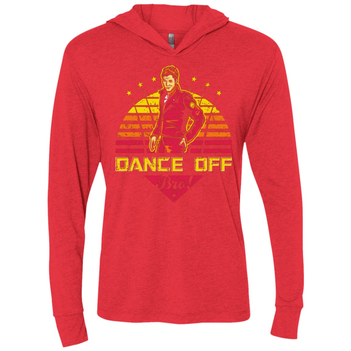 T-Shirts Vintage Red / X-Small Dance Off Bro Triblend Long Sleeve Hoodie Tee
