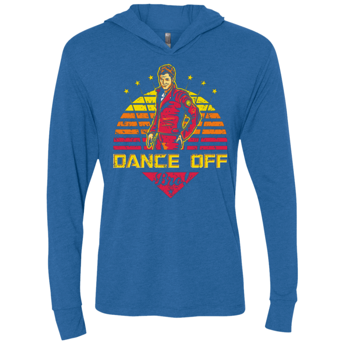 T-Shirts Vintage Royal / X-Small Dance Off Bro Triblend Long Sleeve Hoodie Tee