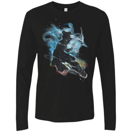 T-Shirts Black / Small Dancing With Elements Korra Men's Premium Long Sleeve
