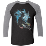T-Shirts Vintage Black/Premium Heather / X-Small Dancing With Elements Korra Men's Triblend 3/4 Sleeve