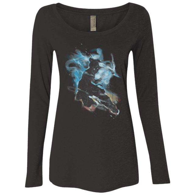 T-Shirts Vintage Black / Small Dancing With Elements Korra Women's Triblend Long Sleeve Shirt