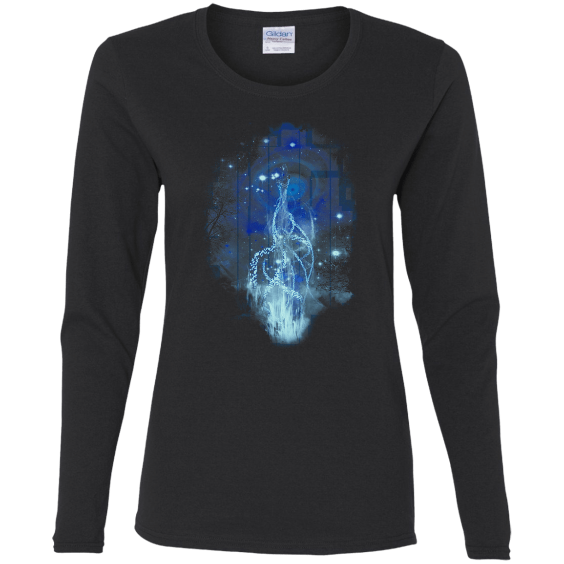 T-Shirts Black / S Dancing with Fireflies Women's Long Sleeve T-Shirt
