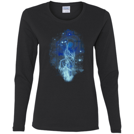 T-Shirts Black / S Dancing with Fireflies Women's Long Sleeve T-Shirt