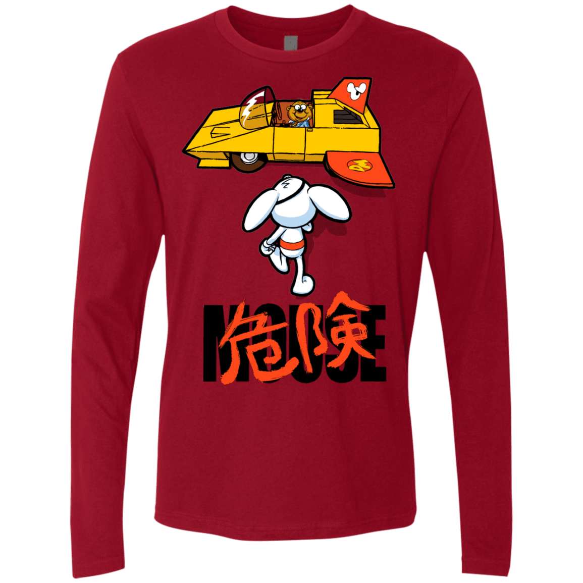 T-Shirts Cardinal / Small Danger Akira Mouse Men's Premium Long Sleeve