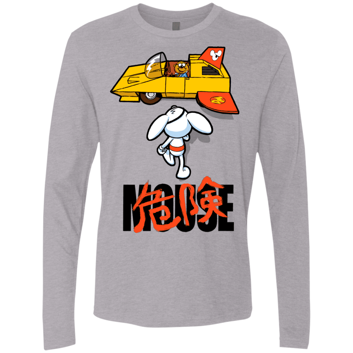 T-Shirts Heather Grey / Small Danger Akira Mouse Men's Premium Long Sleeve