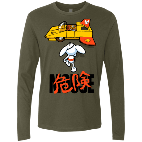 T-Shirts Military Green / Small Danger Akira Mouse Men's Premium Long Sleeve