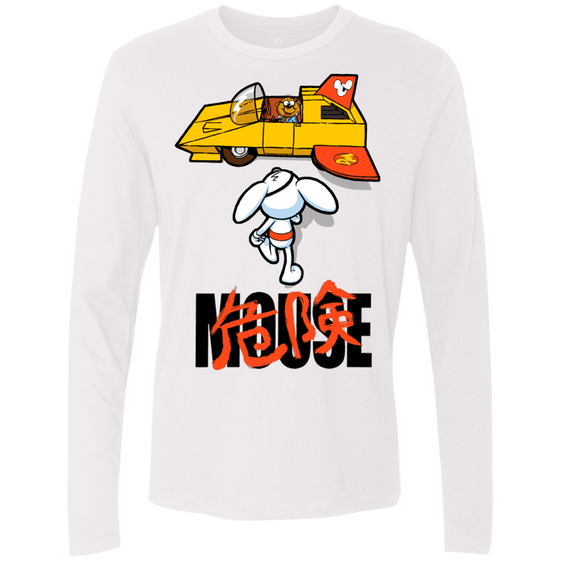 T-Shirts White / Small Danger Akira Mouse Men's Premium Long Sleeve