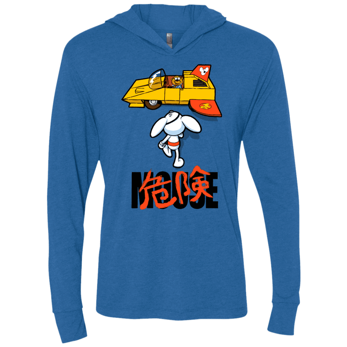 T-Shirts Vintage Royal / X-Small Danger Akira Mouse Triblend Long Sleeve Hoodie Tee