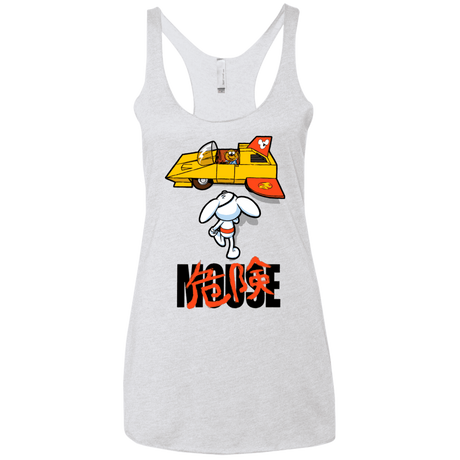 T-Shirts Heather White / X-Small Danger Akira Mouse Women's Triblend Racerback Tank