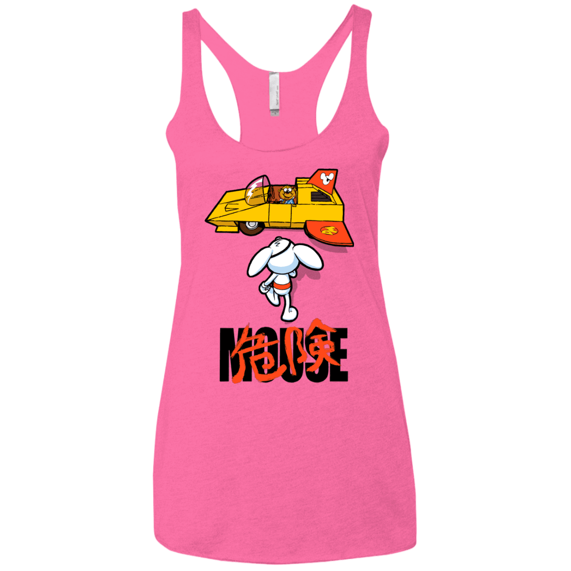 T-Shirts Vintage Pink / X-Small Danger Akira Mouse Women's Triblend Racerback Tank