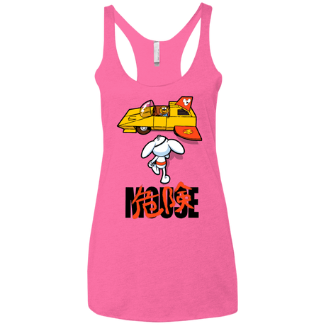 T-Shirts Vintage Pink / X-Small Danger Akira Mouse Women's Triblend Racerback Tank