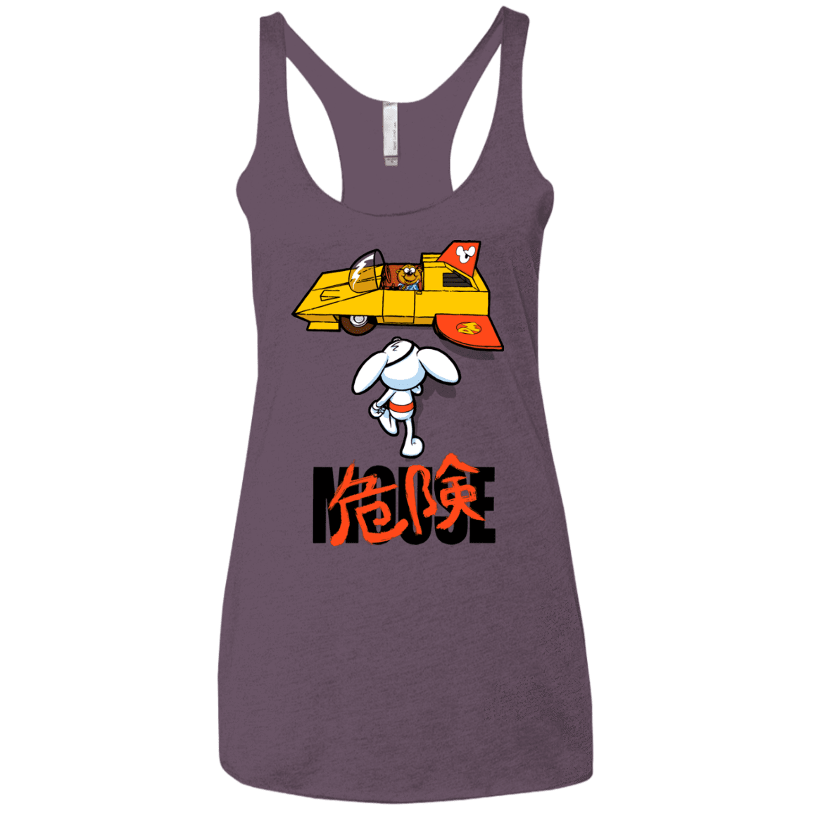 T-Shirts Vintage Purple / X-Small Danger Akira Mouse Women's Triblend Racerback Tank