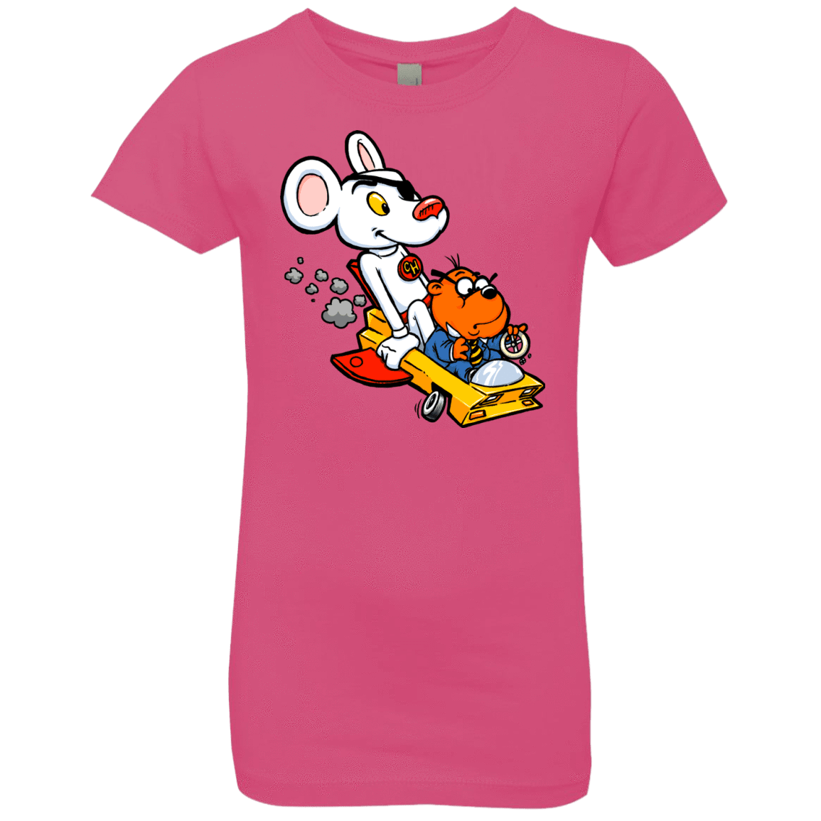 T-Shirts Hot Pink / YXS Danger Mouse Girls Premium T-Shirt