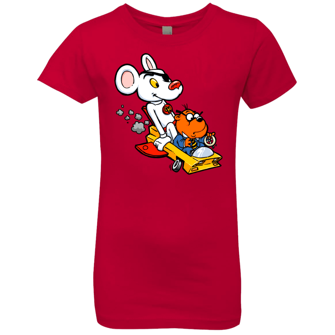 T-Shirts Red / YXS Danger Mouse Girls Premium T-Shirt